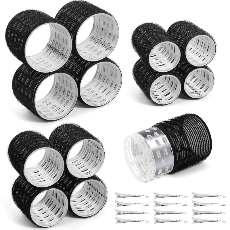 Tetutor Thermal Rollers for Hair, 24PCS Jumbo Rollers Hair Curlers with Clips, Large Roller with 63mm 48mm 36mm Self Grip Thermal Hair Roller for Long Medium Short Hairs Volume - Image 1